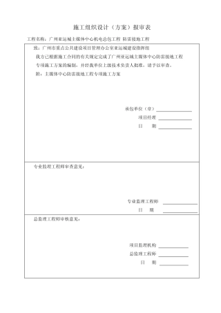 0防雷接地工程专项施工方案A