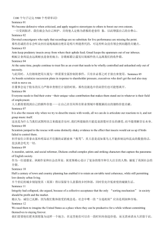 100个句子记完5500个考研单词