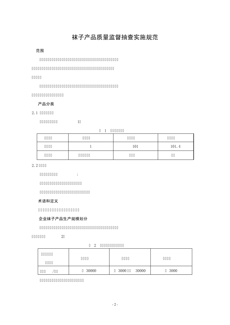 101.4袜子产品质量监督抽查实施规范_第2页
