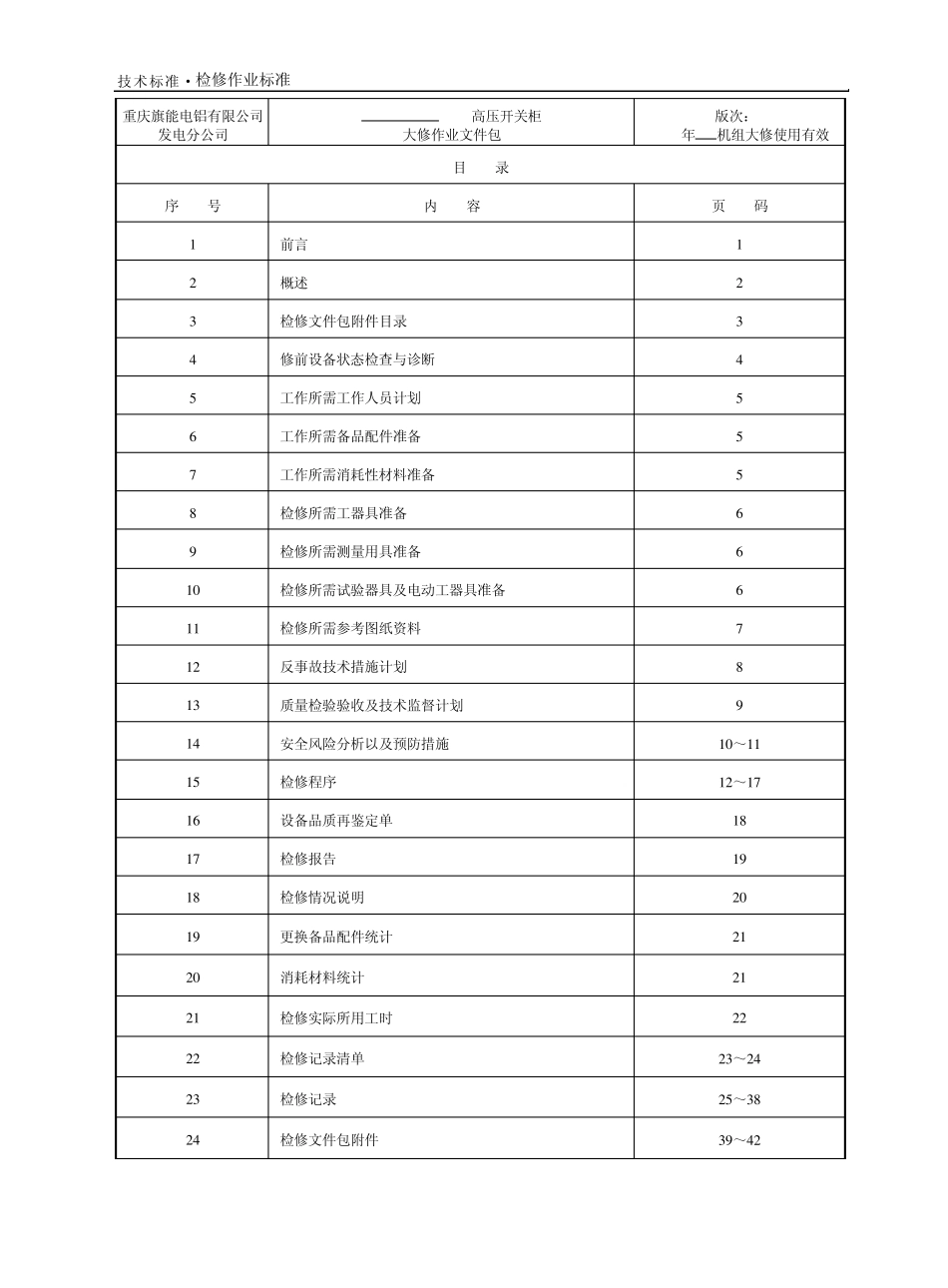 10KV开关柜检修文件包_第2页