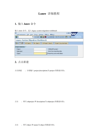 10分钟学会详细LSMW教程
