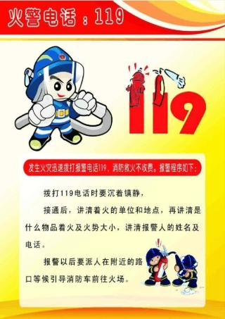 119消防安全知识系列宣传彩图