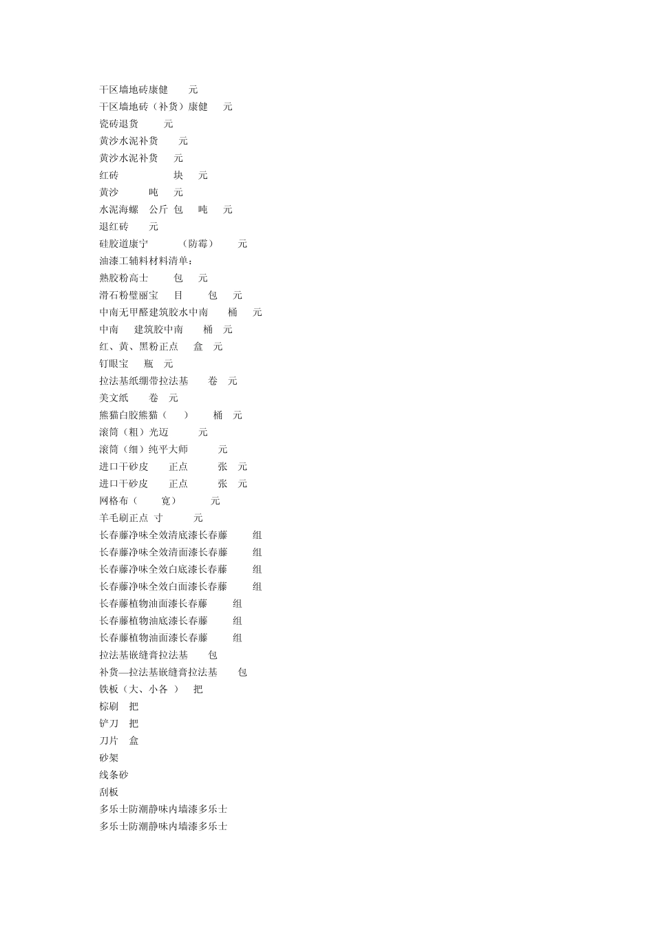 120平清包装修材料清单(报价)_第3页