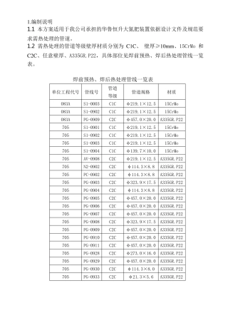 15CrMo管道热处理方案