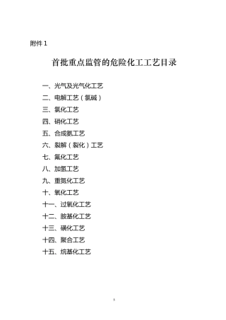 15种危险化工工艺