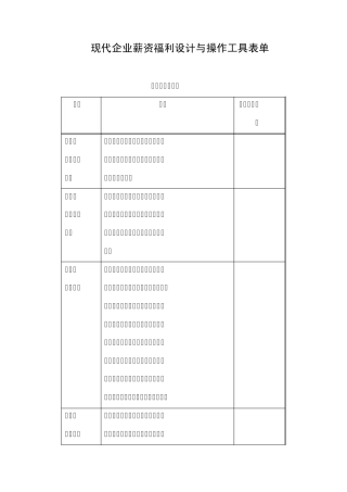 169现代企业薪资福利设计与操作工具表单(21页)