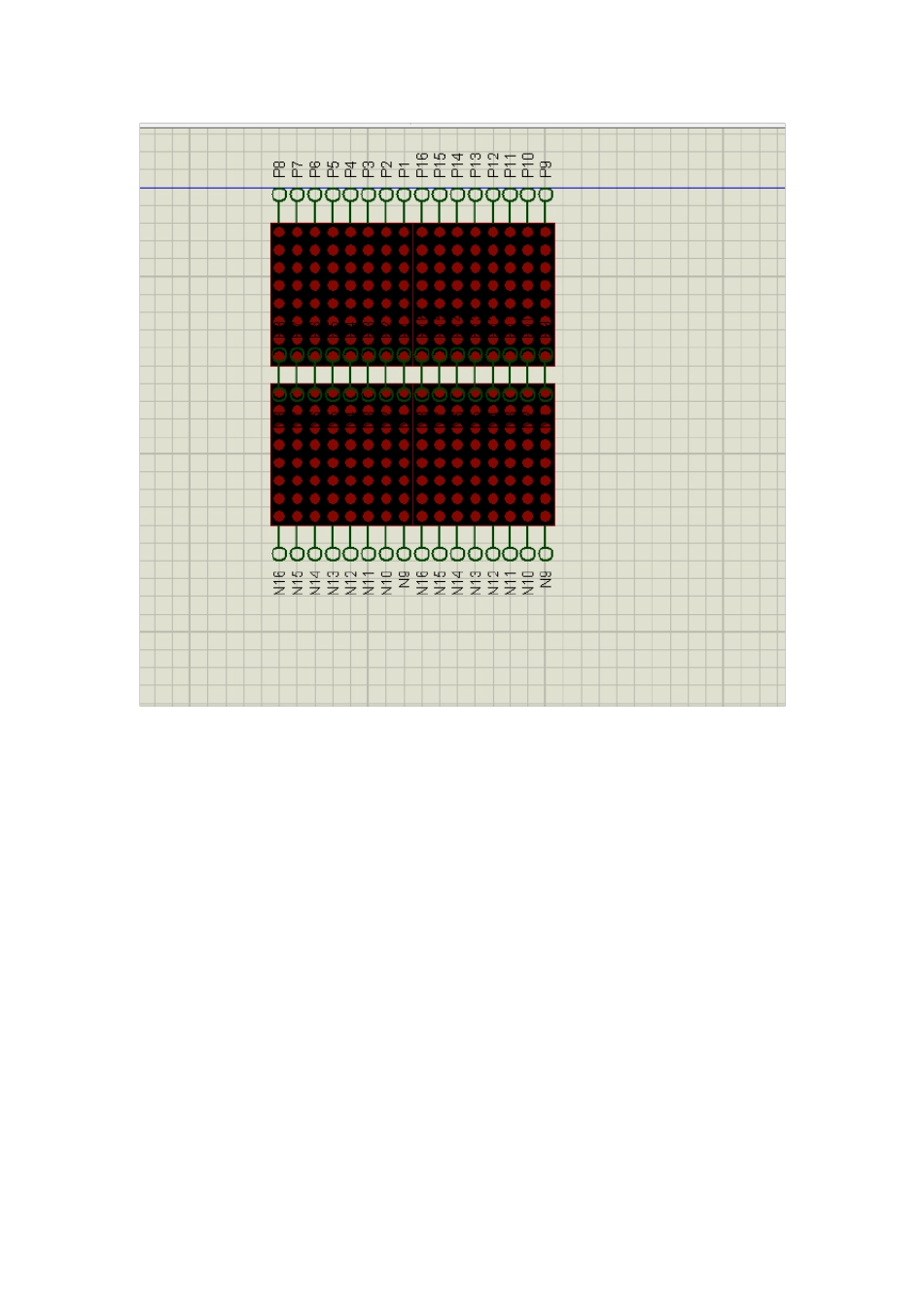 16乘16点阵屏仿真(4个74hc595)+程序_第3页