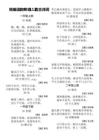16年级112首古诗词