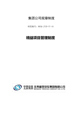 16精益项目管理办法