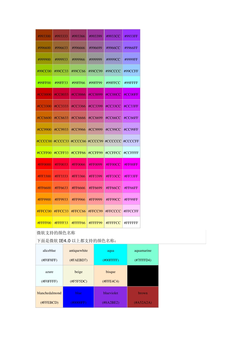 16进制颜色表_第2页