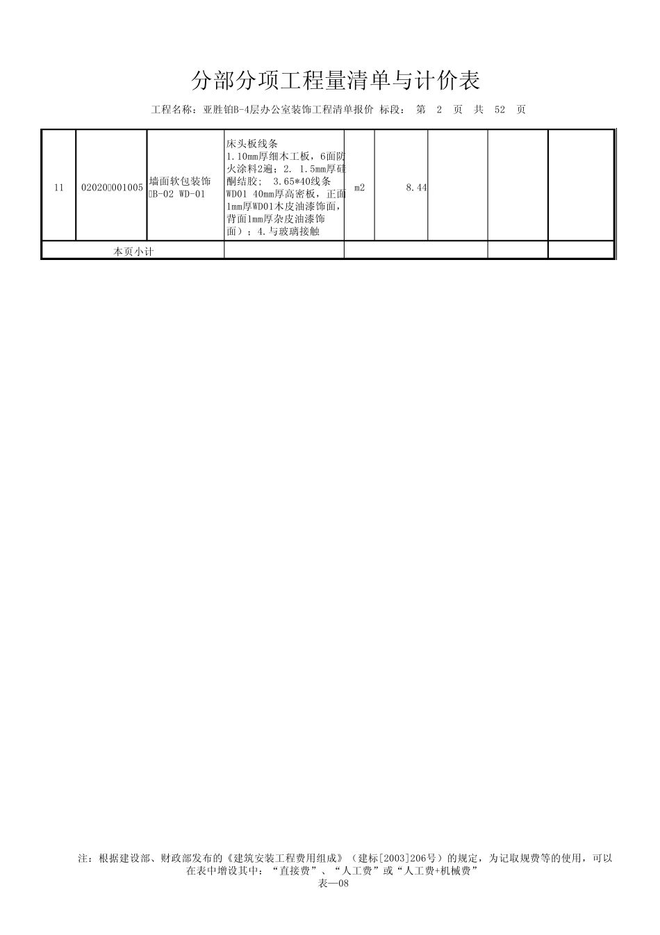 173805_别墅装修工程量清单_第2页