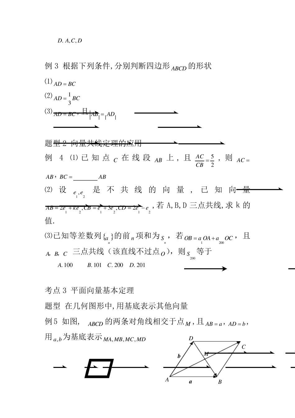 18.向量共线定理和向量基本定理_第2页