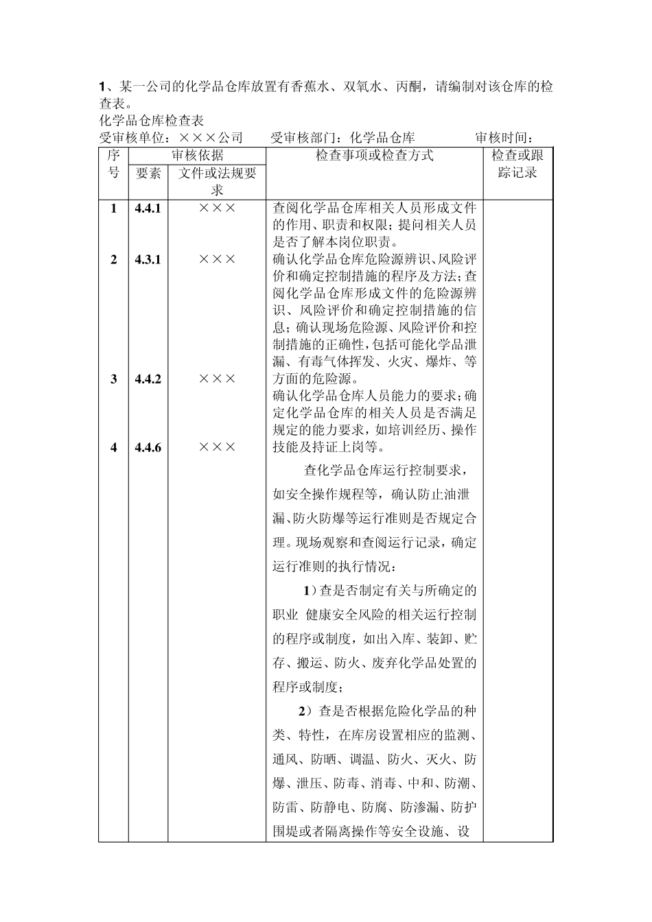 18001检查表_第1页