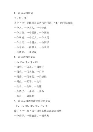 18种量词的运用方法