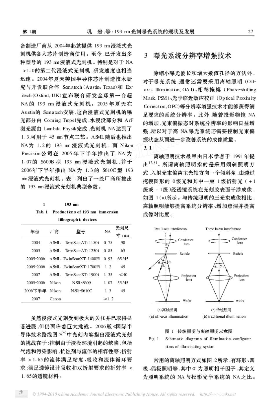 193nm光刻曝光系统的现状及发展_第3页