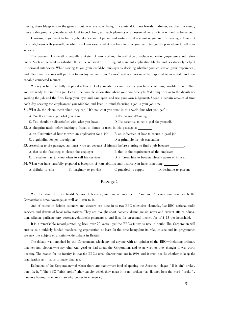 19962005考研英语真题打印版_第2页