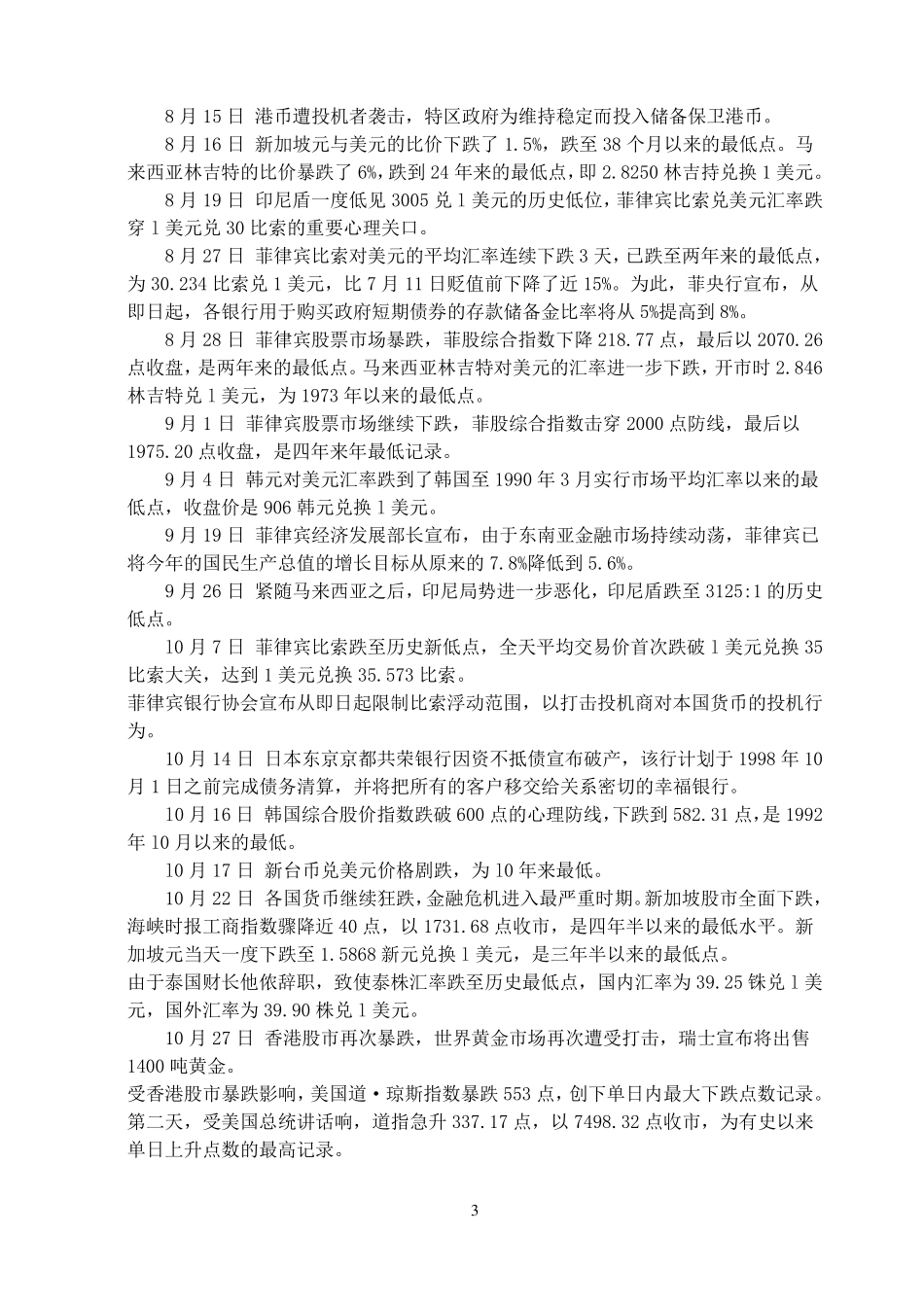 1997年亚洲金融危机大事记_第3页