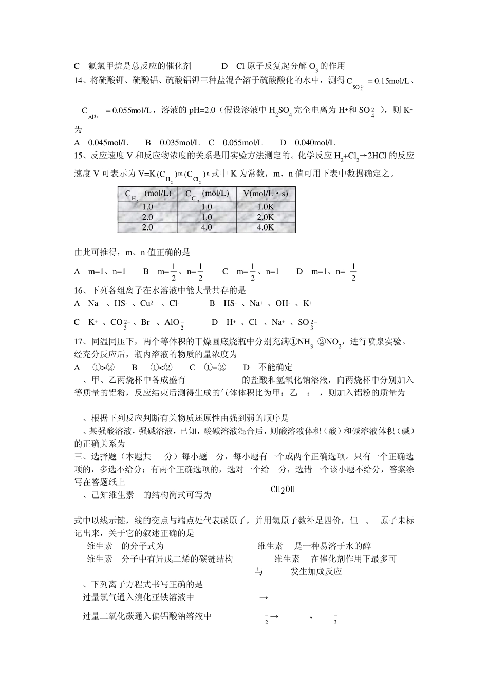 1998年上海高考化学试题_第2页