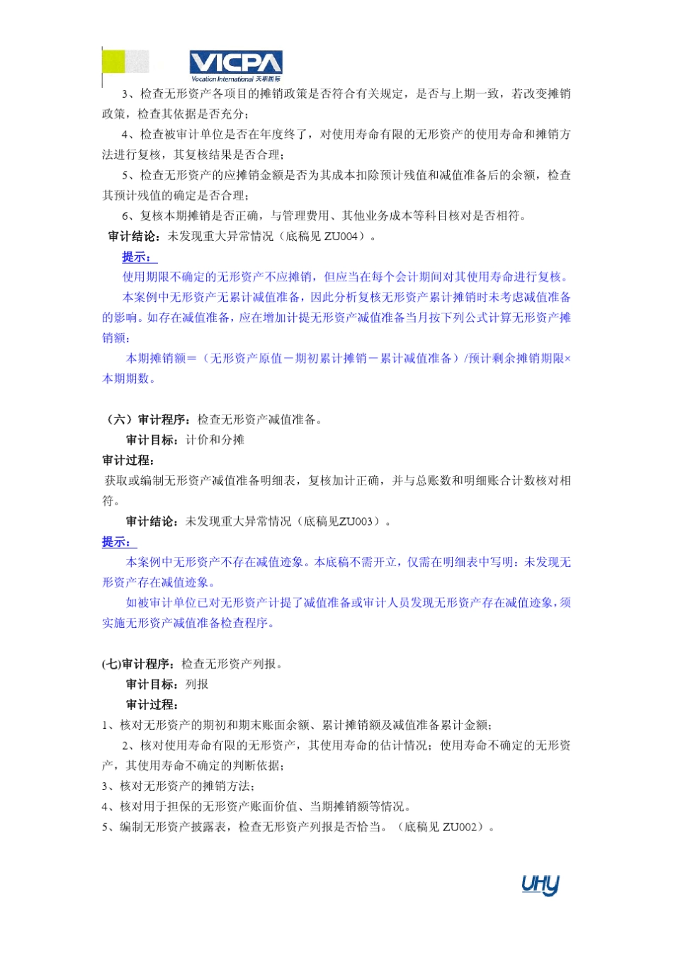 19审计工作底稿编制指引无形资产_第3页