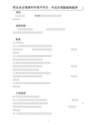 19职业安全健康和环境不符合、纠正与预防措施程序
