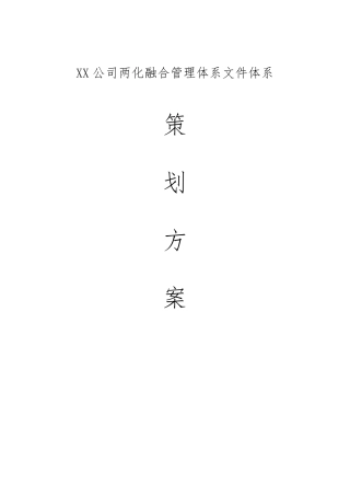 1两化融合文件体系策划方案