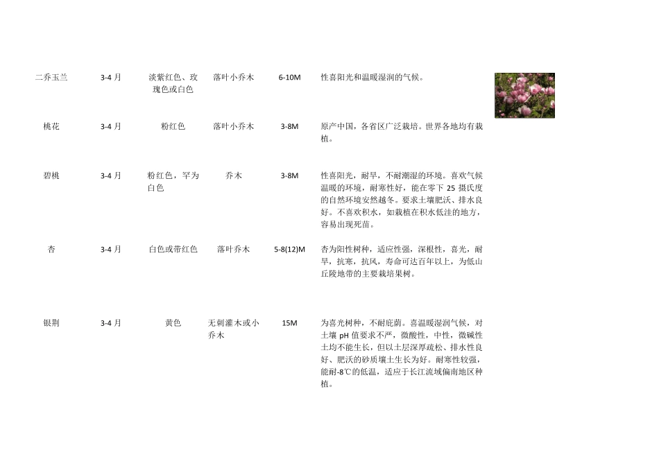 1开花乔木材料表_第2页