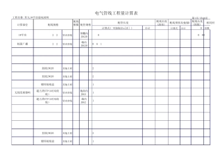 1弱电安装工程量计算表格
