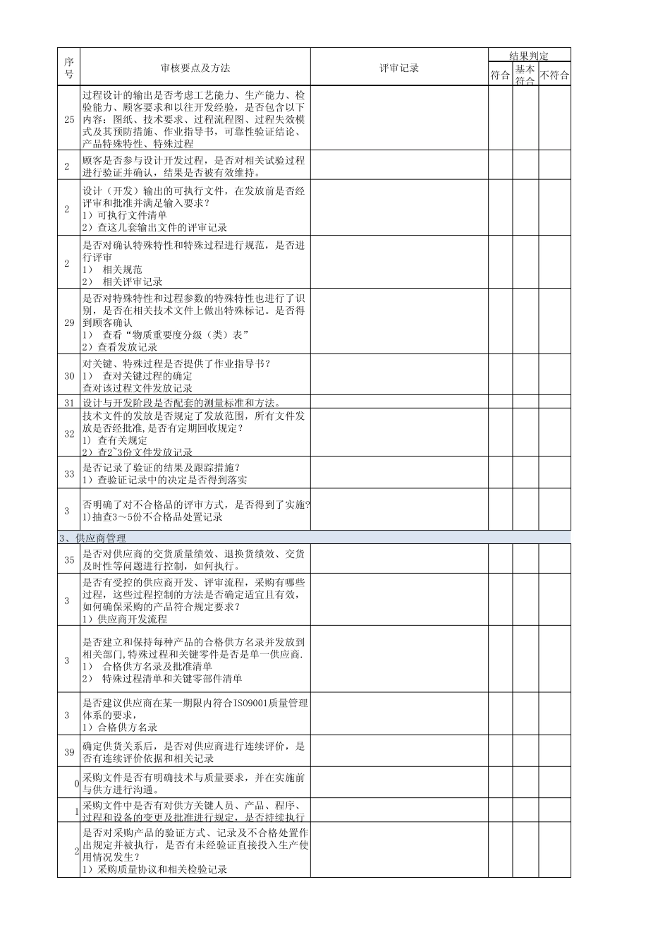 1新供应商开发过程评审表_第3页