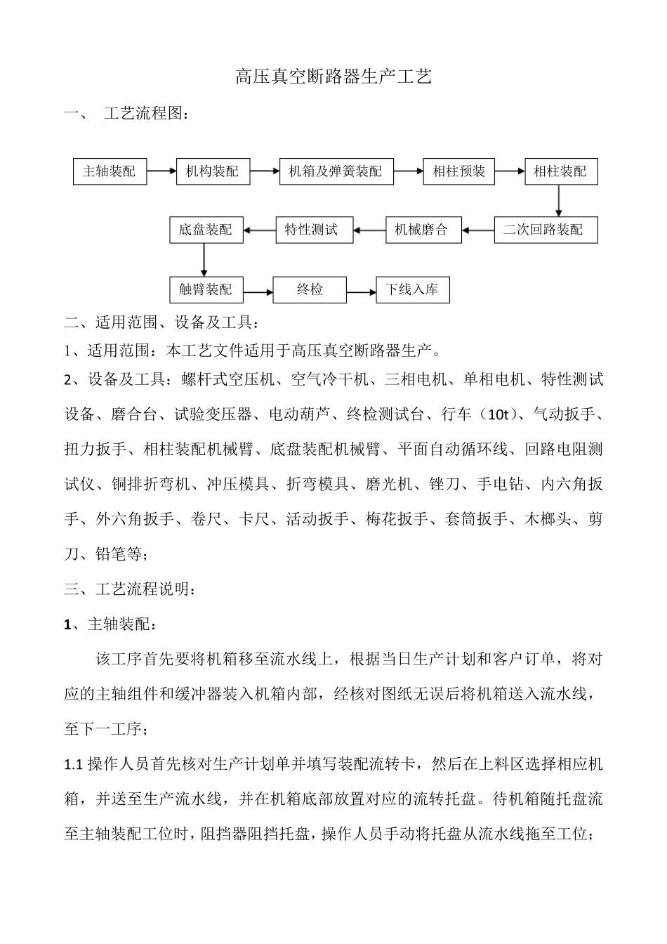 1高压真空断路器生产工艺_第1页