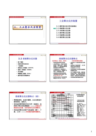 2.2+工业聚合反应装置,溶液、本体、脱挥+4h