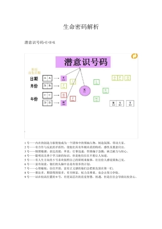 2.3生命密码解析