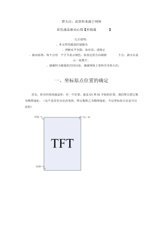 2.4TFT彩色液晶驱动心得[控制器ILI9325]