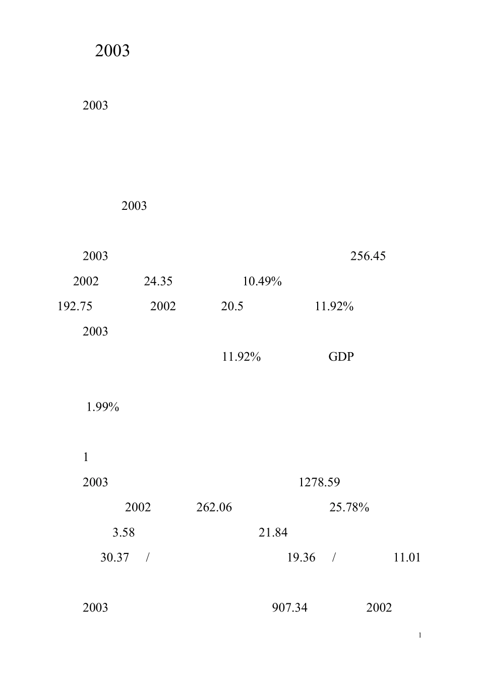 2003年辽宁省电信行业运行状况分析_第1页
