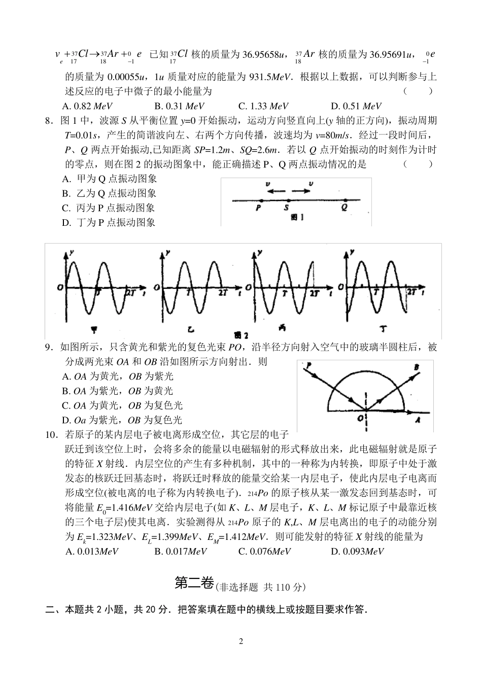 2004年(江苏)高考物理试题_第2页