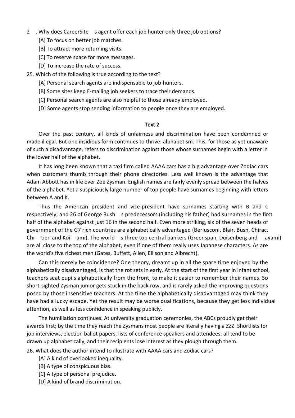 2004年考研英语真题(排版)_第3页