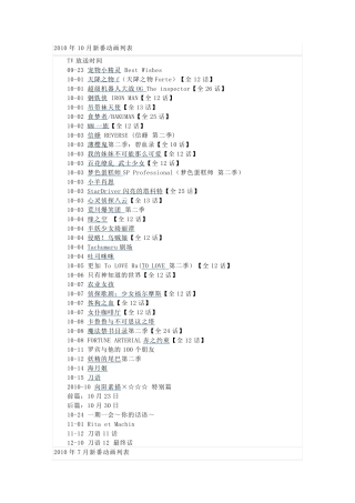 20052010新番动画列表