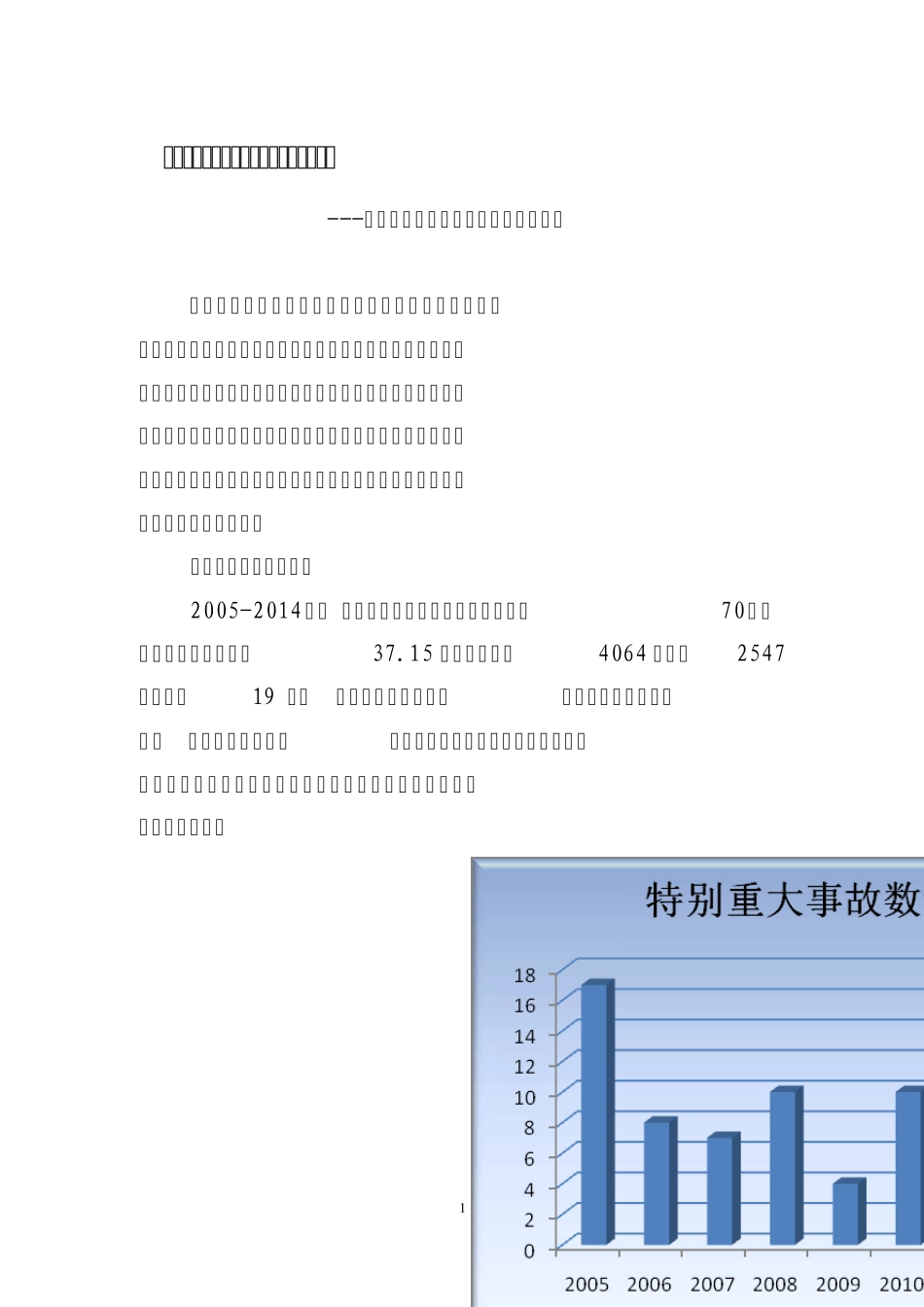 20052014十年特别重大事故统计分析_第1页