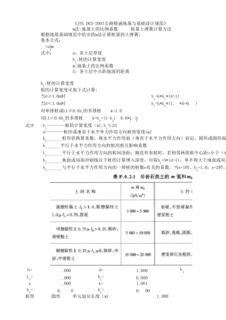 m法土弹簧计算表格