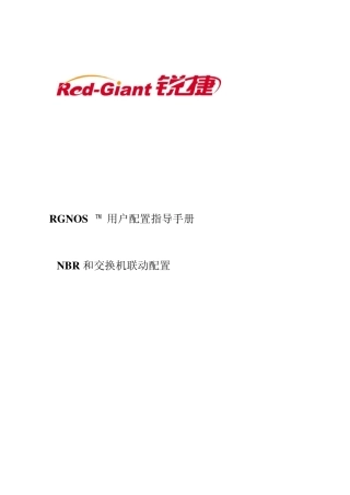 NBR和交换机联动配置