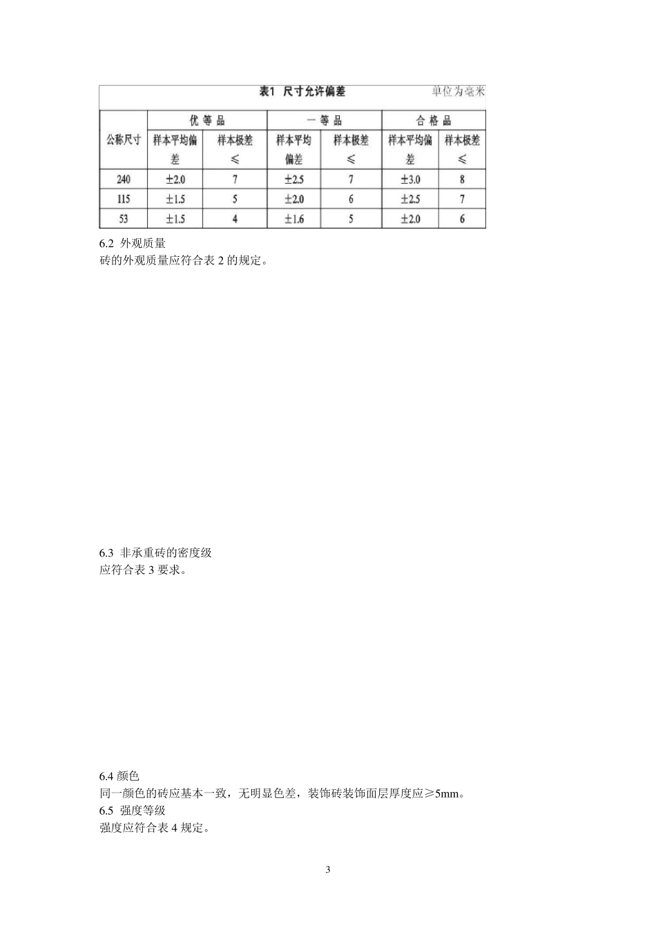 NYT6712003混凝土普通砖和装饰砖_第3页