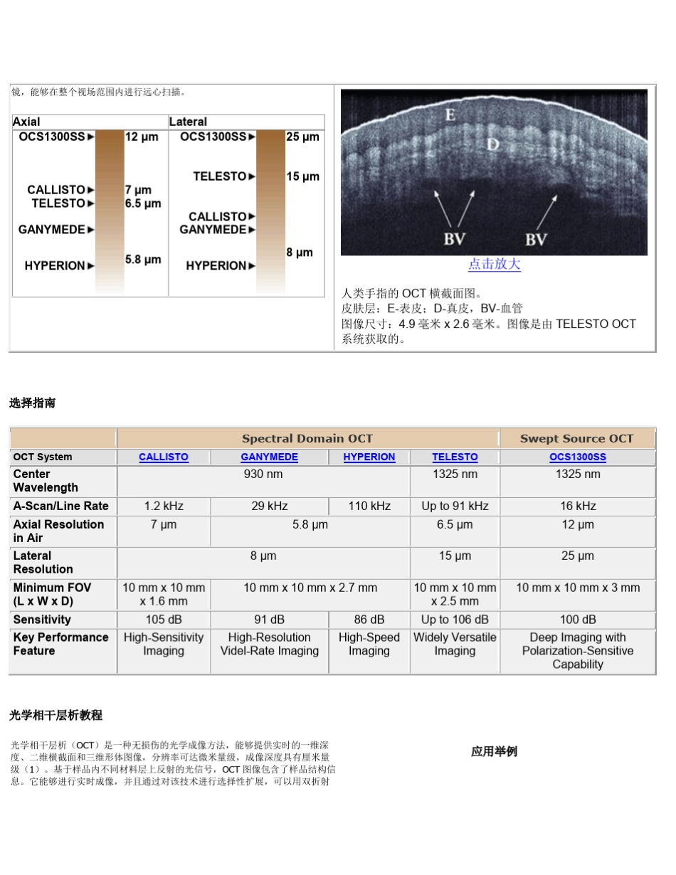 OCT系统对比(Thorlabs)_第2页