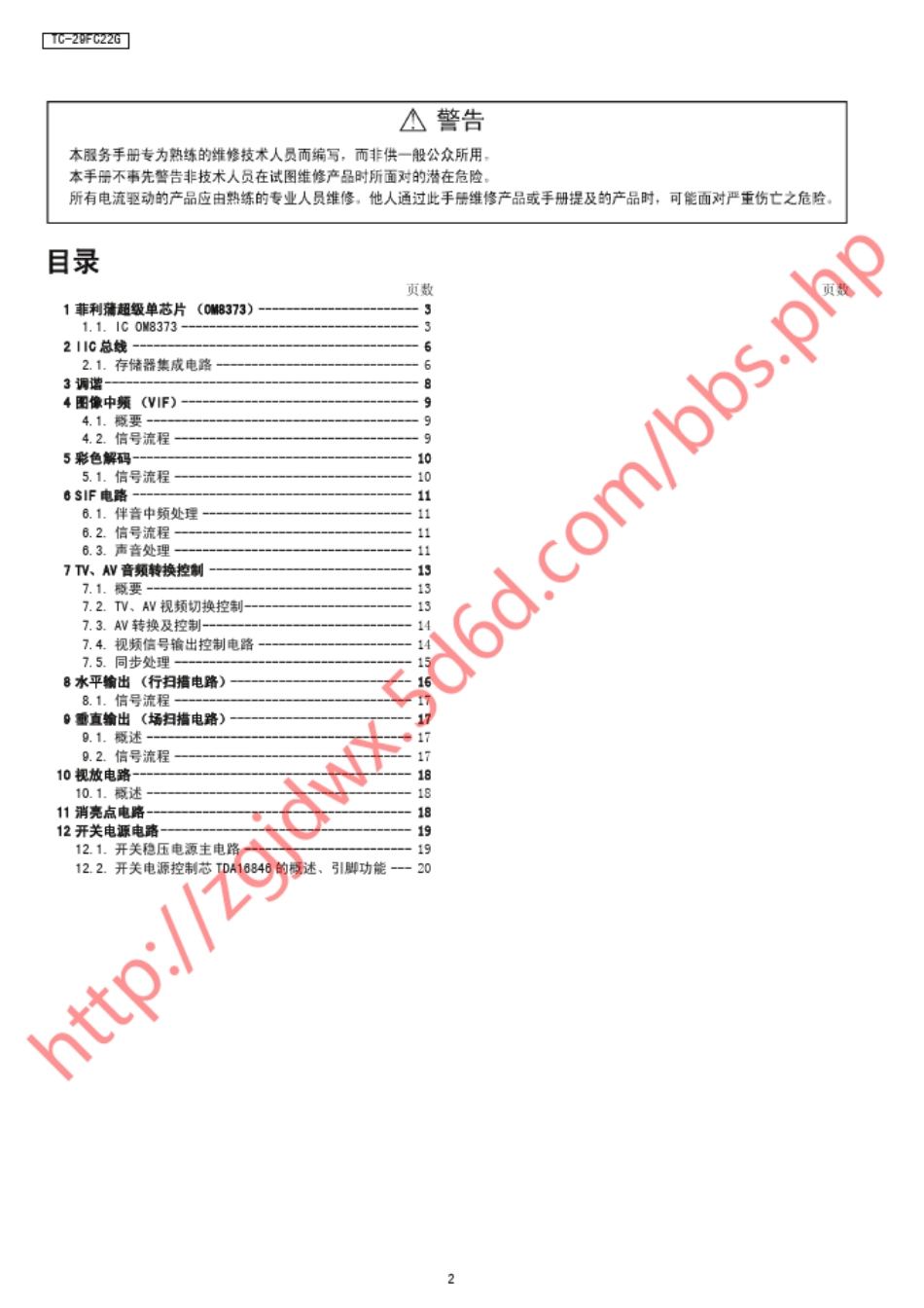 OM8373(US21)机芯电路图解_第2页