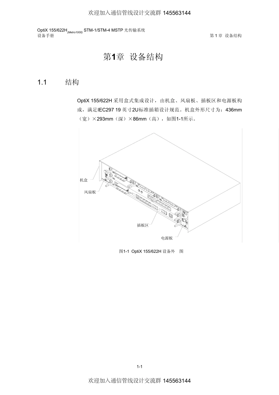 OptiX155_622H(Metro1000)设备手册(V3.10)01第1章设备结构_第2页