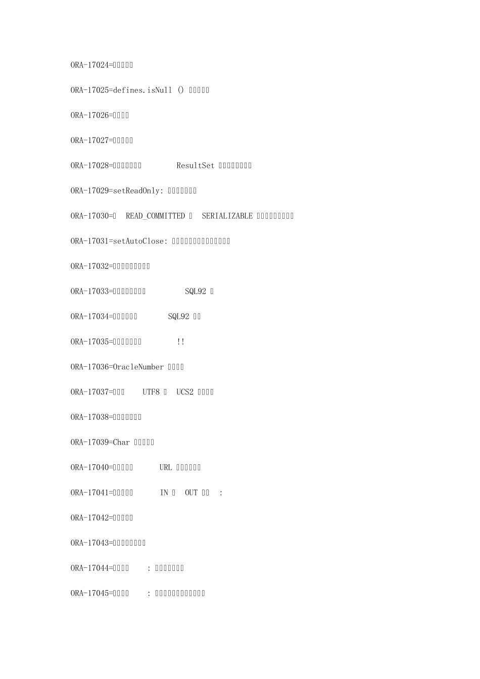 Oracle错误代码集合_第2页