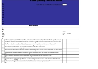 PCBAQualityProcessAudit(PCBA质量工艺审查表QPA)