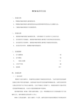 PCM编译码实验