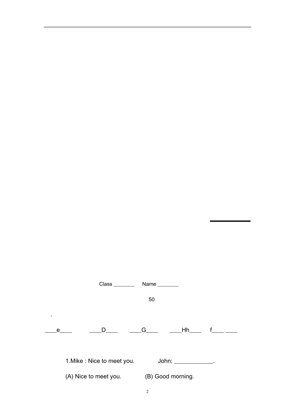 PEP小学四年级英语上册16单元试题(无听力)_第2页