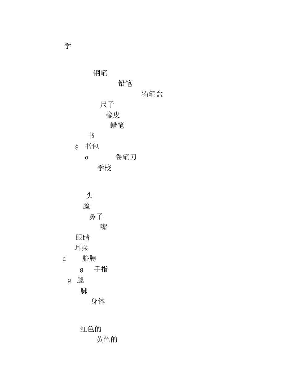 PEP小学英语36年级单词汇总(带音标清晰版)_第3页