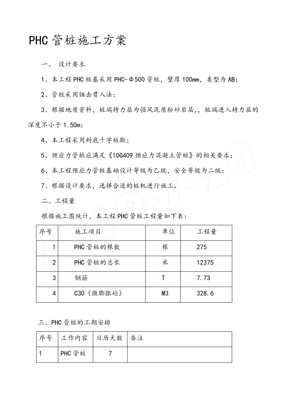 PHC管桩现场施工方案_第1页