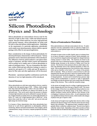 Photodiode(光电二极管参数计算)